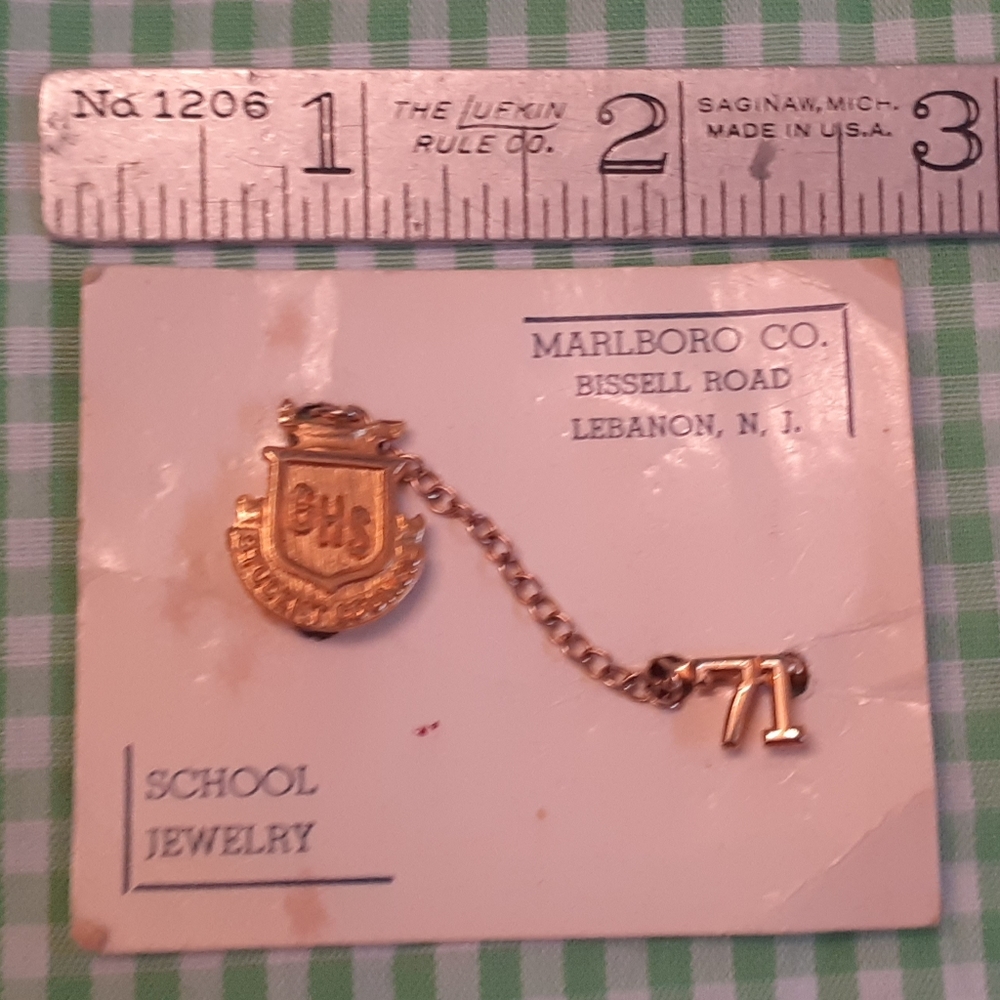 Vintage GHS High School Student Council Pin 1971 - Picture 3 of 5